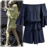 Summer Fashion Ruffled Jumpsuit Off Shoulder Plus Size Elegant Design Perfect for Parties and Ca