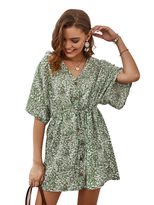Womens Designer Floral Dress Spring Summer Collection Casual Style Lightweight Fabric Wholesale