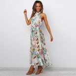 Floral Print Sleeveless Dress Fashionable Sexy Spring Summer Style Wholesale Availability custom