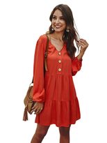 Fashionable Womens Long Sleeve Dress Original Design Solid Color Spring Summer Style Wholesale A