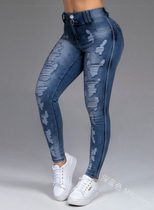 Womens Ripped Skinny Jeans Stretch Fabric Slim Fit Casual Style Perfect for Everyday Wear Ready to Ship