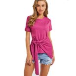Slim Fit Womens T Shirt Round Neck Spring Fashion in Multiple Sizes OEM ODM service