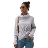 High Neck Solid Color Sweater Original Design Fashionable Style Comfortable Fabric Perfect for Fall Winter Ready