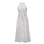 Polka Dot Midi Dress for Women Casual Fit Short Sleeve Tie Waist Summer Fashion