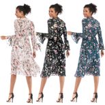 Floral Maxi Dress Spring Collection Elegant Design Comfortable Fit Perfect for Casual Outings Wh