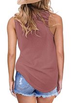 Twisted Hem Sleeveless T Shirt Fashionable Casual Style Round Neck Wholesale Supply Available cu