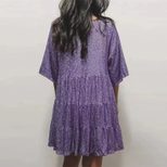 Sequin A Line Dress Round Neck Short Sleeve Loose Fit Evening Party Wear ready to ship