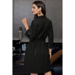 Womens Button Up Long Sleeve Shirt Dress High Waist Knee Length Elegant Style Perfect for Casual