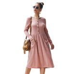 Knit Bodycon Dress for Women Autumn Winter Collection Long Sleeve Round Neck