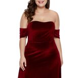 Velvet Maxi Dress for Women Short Sleeve High Waist Plus Size Elegant Evening Gown for Spring Wh