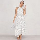 Sleeveless Polka Dot Dress Fashionable Sexy Spring Summer Style Perfect for Parties and Casual O