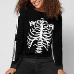 Long Sleeve Skeleton Print Dress for Women Casual Fit Autumn Collection fast shipping