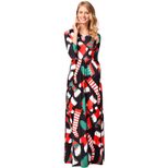Floral Print Midi Dress for Women Three Quarter Sleeve Spring and Summer Wear