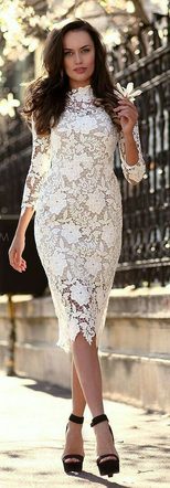 Lace Long Sleeve Pencil Dress for Women Elegant Fit Available in Multiple Sizes Wholesale Ready to Ship