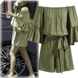 Summer Fashion Ruffled Jumpsuit Off Shoulder Plus Size Elegant Design Perfect for Parties and Ca
