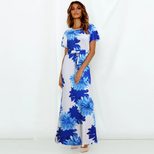 Womens Short Sleeve Tie Front Floral Dress Spring Summer Collection Elegant Design Comfortable F