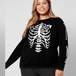 Long Sleeve Skeleton Print Dress for Women Casual Fit Autumn Collection fast shipping