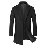 Mens Casual Business Overcoat Wool Blend Warm Lining Suit Collar Winter Style Wholesale Availabl