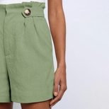 Womens High Waisted Pleated Casual Shorts Loose Fit Solid Color Summer Style Wholesale Available
