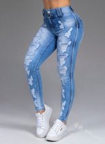 Womens Ripped Skinny Jeans Stretch Fabric Slim Fit Casual Style Perfect for Everyday Wear Ready to Ship