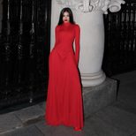 Elegant Womens Long Sleeve Maxi Dress Slim Fit Solid Color High Quality Fabric Winter Fashion fo