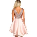 Sequin Evening Dress Sexy V Neck Sleeveless High Waist A Line Asymmetrical Hem Perfect for Parti