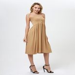 Womens Strapless Maxi Dress Elegant Fit Flare Silhouette Spring Summer Occasion