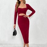 Bodycon Skirt Hollow Out Design Slim Fit Side Slit Sexy Style for Parties and Night Out Wholesal