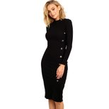Bodycon Long Sleeve Dress for Women Solid Color Fall Winter Collection