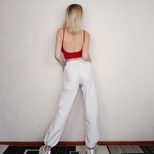 Womens High Waist Casual Jogger Pants Lightweight Breathable Fabric Spring Summer Style