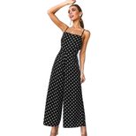 Polka Dot Tie Front Casual Jumpsuit Womens Fashion Summer Style Trendy Design Ready to Ship Whol