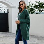 Womens Winter Batwing Sleeve Cardigan Mid Length Loose Fit Knitted Fabric Casual Wear for Everyday Use Wholesale