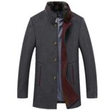 Mens Wool Blend Overcoat Thickened Warm Jacket Casual Winter Outerwear custom packaging