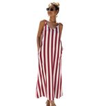 Striped Summer Dress Original Design Sleeveless Casual Style Perfect for Beach or Party Ready to