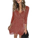 V Neck Irregular Sequin Evening Dress for Women Elegant Party Wear Available in Multiple Sizes Wholesale Supply