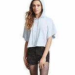 Womens Short Sleeve Hooded T Shirt Casual Fit Lightweight Fabric Spring and Summer Wear