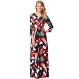 Floral Print Midi Dress for Women Three Quarter Sleeve Spring and Summer Wear