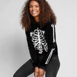 Long Sleeve Skeleton Print Dress for Women Casual Fit Autumn Collection fast shipping
