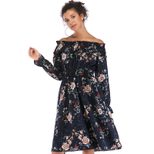 Floral Print Wrap Dress Elegant Design Comfortable Fit Spring Fashion Wholesale Womens Apparel R