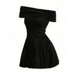Summer Womens Dress Off Shoulder High Waisted Short Skirt Elegant Casual Style Wholesale Availab