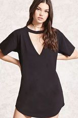 Casual V Neck Short Sleeve Solid Color Dress Fashionable Design Comfortable Fit Spring Wear Whol