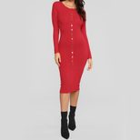 Bodycon Dress for Women Long Sleeve Slim Fit Elegant Casual Wear low MOQ custom packaging