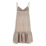 Colorful Striped Ruffle Hem Cami Dress Sexy Vacation Style Lightweight Fabric Wholesale Availabl