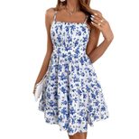 Floral Sleeveless Dress Slim Fit Waist Cinching Elegant Design Perfect for Summer Events Wholesa