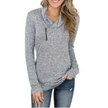 Womens Pullover Sweatshirt Long Sleeve Solid Color Casual Fit Fall Winter Wear ready to ship