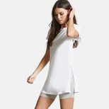 Womens Summer T Shirt Solid Color Short Sleeve Round Neck Casual Wear for Everyday Use Wholesale