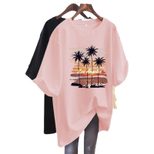 Plus Size Womens Long Sleeve Cotton T Shirt Loose Fit Comfortable Casual Top Autumn Wear