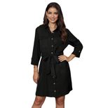 Womens Shirt Dress Autumn Style Three Quarter Sleeve Slim Fit with Pockets fast shipping
