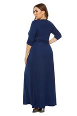 Plus Size Womens Dress Elegant Deep V Neck Flowy A Line High Elasticity Perfect for Formal Event