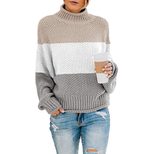 Womens Oversized Turtleneck Sweater Batwing Long Sleeves Warm Knit Fabric Versatile Style Perfect for Winter Wea